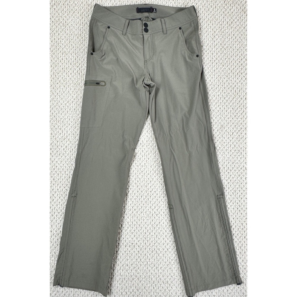 Gramicci Pants Womens 4 x 31 Olive Green Utility Ruch Pull Up Leg Performance